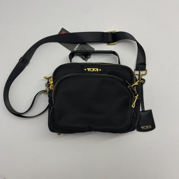 Tumi Black Backpack with Gold Details - Picture 2 of 6